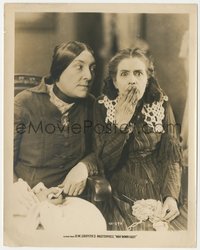 7b1475 WAY DOWN EAST 8x10.25 still 1920 D.W. Griffith classic, c/u of Emily Fitzroy & Vivia Ogden!