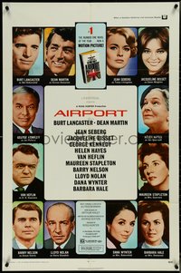 7b0297 AIRPORT 1sh 1970 Burt Lancaster, Dean Martin, Jacqueline Bisset, Jean Seberg & more!