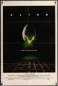 7b0303 ALIEN studio style 1sh 1979 Ridley Scott sci-fi monster classic, cool hatching egg image!