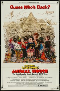 7b0311 ANIMAL HOUSE 1sh R1979 John Belushi, Landis frat house classic, art by Rick Meyerowitz!