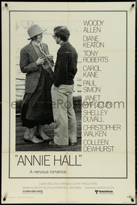 7b0312 ANNIE HALL 1sh 1977 full-length Woody Allen & Diane Keaton in a nervous romance!