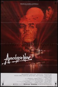 7b0313 APOCALYPSE NOW 1sh 1979 Francis Ford Coppola, classic Bob Peak art of Brando and Sheen!