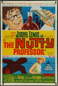 7b0277 NUTTY PROFESSOR Aust 1sh 1963 Jerry Lewis in wacky Dr. Jekyll & Mr. Hyde spoof, ultra rare!