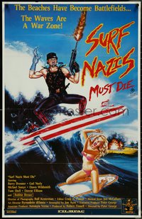 7b0283 SURF NAZIS MUST DIE Aust 1sh 1988 Troma's gnarliest cult-comedy surf action, ultra rare!