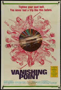 7b0287 VANISHING POINT Aust 1sh 1972 car chase cult classic, you never had a trip like this, rare!