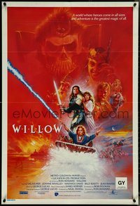 7b0289 WILLOW Aust 1sh 1988 George Lucas & Ron Howard directed, different Brian Bysouth art!