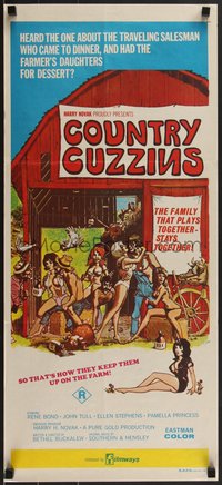 7b0224 COUNTRY CUZZINS Aust daybill 1970 a family that plays together stays together, ultra rare!