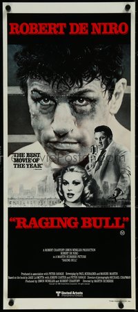 7b0233 RAGING BULL Aust daybill 1980 Kunio Hagio art of De Niro, Martin Scorsese boxing classic!