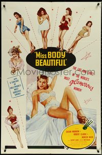 7b0342 BODY BEAUTIFUL 1sh 1953 Susan Morrow, Robert Clarke, Norren Nash, sexy Hollywood models!