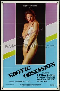 7b0343 BOLD OBSESSION 1sh 1983 Linda Shaw, Sharon Mitchell, I know you're watching me, ultra rare!