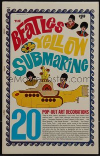 7b0017 YELLOW SUBMARINE softcover book 1968 with 20 psychedelic pop-out art of the Beatles!