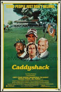 7b0349 CADDYSHACK 1sh 1980 Chevy Chase, Bill Murray, Rodney Dangerfield, golf comedy classic!