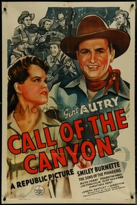 7b0351 CALL OF THE CANYON 1sh 1942 art of Gene Autry, Ruth Terry & The Sons of the Pioneers!