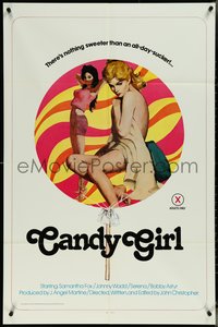 7b0352 CANDY GIRL 1sh 1979 John Holmes, Samantha Fox, nothing sweeter than an all-day-sucker!