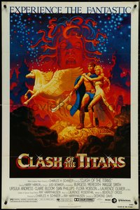 7b0367 CLASH OF THE TITANS 1sh 1981 Ray Harryhausen, fantasy art by Greg & Tim Hildebrandt!