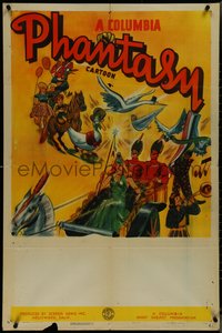 7b0374 COLUMBIA PHANTASY CARTOON 1sh 1939 Columbia, cool art of Mother Goose & other characters!