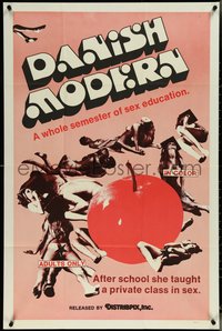 7b0386 DANISH MODERN 1sh 1973 after school she taught a private class in sex, ultra rare!