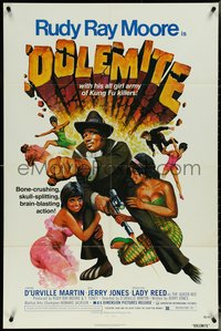 7b0406 DOLEMITE 1sh 1975 D'Urville Martin, Lady Reed, best art of brain-blasting Rudy Ray Moore!