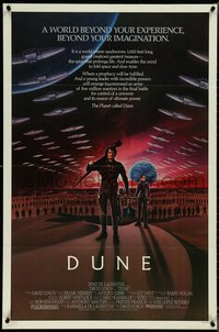 7b0414 DUNE 1sh 1984 David Lynch, art of MacLachlan & Young on Arrakis with Fremen warriors!