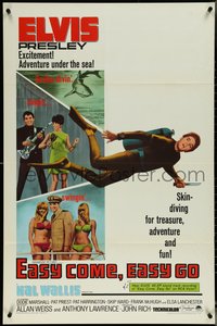 7b0417 EASY COME EASY GO 1sh 1967 scuba diver Elvis Presley looking for adventure & fun!