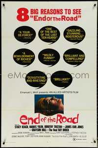 7b0420 END OF THE ROAD 1sh 1970 Stacy Keach, James Earl Jones, psychology sexploitation!