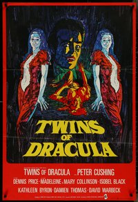 7b0220 TWINS OF EVIL export English 1sh 1972 Madeleine & Mary Collinson, Hammer's Twins of Dracula!