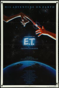 7b0415 E.T. THE EXTRA TERRESTRIAL NSS style 1sh 1982 Steven Spielberg classic, John Alvin art!