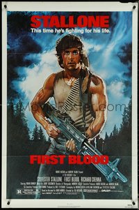 7b0434 FIRST BLOOD NSS style 1sh 1982 artwork of Sylvester Stallone as John Rambo by Drew Struzan!