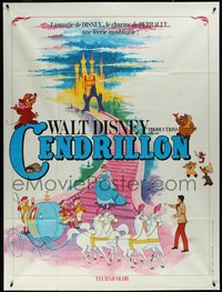 7b0054 CINDERELLA French 1p R1970s Disney classic cartoon, cool completely different artwork!