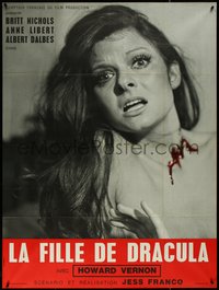 7b0057 DAUGHTER OF DRACULA French 1p 1972 Jesus Franco, bloodthirsty vampire attack, ultra rare!