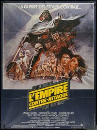 7b0061 EMPIRE STRIKES BACK French 1p 1980 George Lucas sci-fi classic, montage art by Tom Jung!