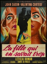 7b0062 EVIL EYE French 1p 1964 Mario Bava, Valentina Cortese, cool different split image art!