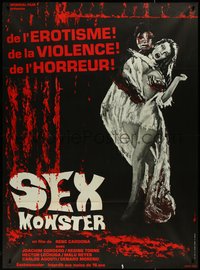 7b0073 LAS LUCHADORAS CONTRA EL ROBOT ASESINO French 1p 1971 Sex Monster attacking girl, ultra rare!