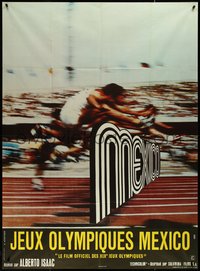 7b0081 OLYMPICS IN MEXICO French 1p 1971 Olimpiada en Mexico, cool Georges Kerfyser hurdling art!