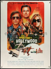 7b0082 ONCE UPON A TIME IN HOLLYWOOD French 1p 2019 Pitt, DiCaprio and Robbie by Chorney, Tarantino!