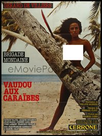 7b0088 SUPER WITCH OF LOVE ISLAND French 1p 1980 sexy naked island girl w/bloody sword, ultra rare!