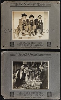 7b0048 NIGHT AT THE OPERA 2 French LCs 1936 Marx Brothers Groucho, Chico & Harpo, ultra rare!