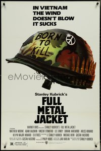 7b0453 FULL METAL JACKET 1sh 1987 Stanley Kubrick Vietnam War movie, Philip Castle art!