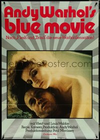 7b0171 BLUE MOVIE German 33x47 1972 Andy Warhol, sex, Viva, Louis Waldon, Sickert art design!