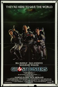 7b0460 GHOSTBUSTERS 1sh 1984 Bill Murray, Dan Aykroyd & Harold Ramis here to save the world!