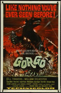 7b0471 GORGO 1sh 1961 great artwork of giant monster terrorizing London by Joseph Smith!