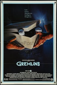 7b0477 GREMLINS 1sh 1984 cute, clever, mischievous, dangerous, Joe Dante, great John Alvin art!