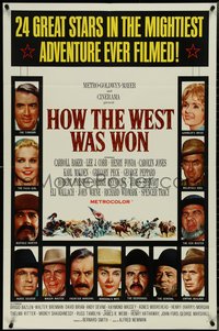 7b0500 HOW THE WEST WAS WON 1sh 1964 John Ford, 24 great stars in mightiest adventure!