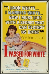 7b0504 I PASSED FOR WHITE 1sh 1960 she looks white & married white, how can she tell her husband?