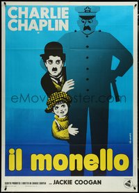 7b0104 KID Italian 1p R1960s different Leo Kouper artwork of Charlie Chaplin & Jackie Coogan!