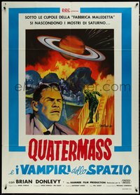 7b0148 QUATERMASS II Italian 1p R1976 Quatermass II, sequel to the Xperiment, Fertino art, rare!