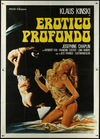 7b0116 JACK THE RIPPER Italian 2p 1978 Jess Franco, Kinski, art of sexy Josephine Chaplin, rare!