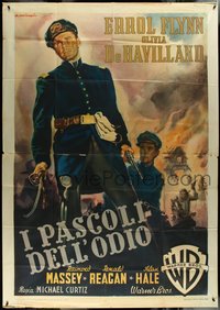 7b0158 SANTA FE TRAIL Italian 2p 1949 Errol Flynn by Alfredo Capitani, Michael Curtiz, ultra rare!