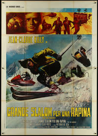 7b0123 SNOW JOB Italian 2p 1972 a thief on skis after $240,000, Ski Raiders, different Franco art!