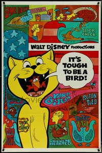 7b0510 IT'S TOUGH TO BE A BIRD 1sh 1970 groovy Disney cartoon, great wacky bird images!